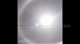 Incredible solar halo wows locals after it appears over Mexico's capital