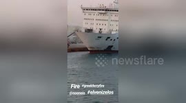 Greek ferry forced to dock after fire breaks out onboard