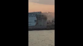 Greek Ferry EL. VENIZELOS on Fire