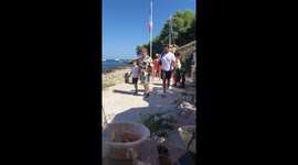 Beckham clan leave luxurious restaurant in south of France with Elton John