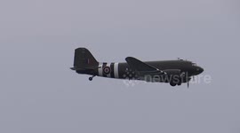 BBMF Dakota on display at Bournemouth Air Festival 2018