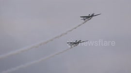 Strikemaster pair on display at Bournemouth Air Festival 2018