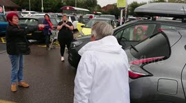 Woman driving the wrong way in UK car park attacks filmer