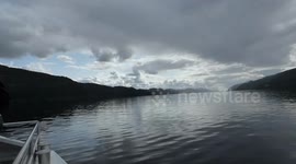 Very low flying plane over Loch Ness.