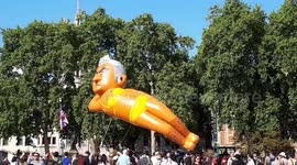 Sadiq Khan Bikini Balloon Flying In Parliament Square