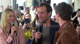 Jude Law, Eddie Redmayne celebrate departure of Hogwarts Express