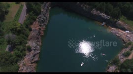 Unique drone footage catches moment solar eclipse reflects off US lake
