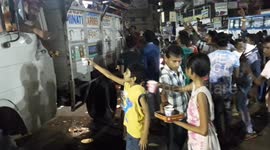 A Little Baby Serving Food To A Stranger And Feel Like A king ......
