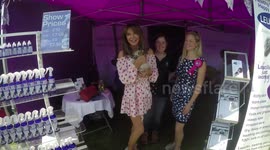 Lizzie Cundy With A Cute Puppie At The Pup Aid Event