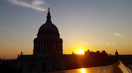 Beautiful sunset over St Pauls Cathedral