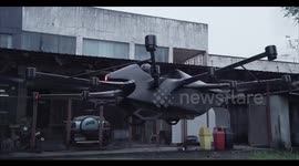 Inventor creates his own flying drone car