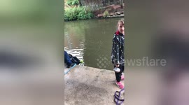 A father-of-three who reeled in a bag full of guns - after fishing with MAGNETS.