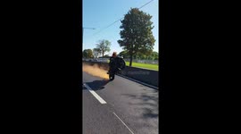 Swedish motorcyclist redefines 'hi-vis'