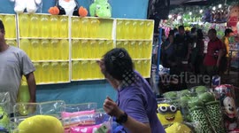 Pop The Balloon With Darts Fariground Game