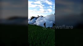 Giant soap suds appear in China after villager pours too much cleaner down the drain
