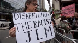 Tension outside Labour Party HQ amid anti-Semitism talks