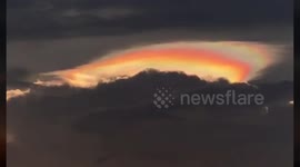 Rare fire rainbow spotted over southern China