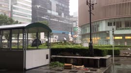 Typhoon Jebi hits Namba station in Osaka