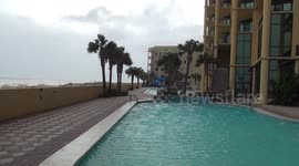 TS Gordon splashing out pool water