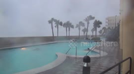 Tropical Storm Gordon coming ashore at Gulf Shores, AL