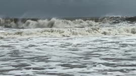 Monster waves on Dauphin Island, Alabama as Storm Gordon nears landfall