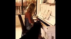 Virtuoso dog performs different barks for owner's piano repertoire