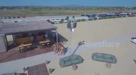Drone Close Call Crash