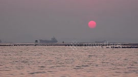 Ocean sunset and soothing sound of the sea.