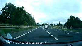 Old lady driving wrong way down slip road onto dual carriageway A174