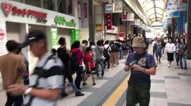 Lines at the few stores that are open
