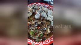 Would you eat this? Thai salad served up with live crabs
