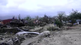 Destruction caused by Hurricane Odile in Cactus City, Mexico