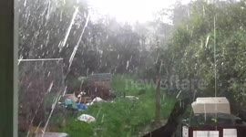 Tornado rips through garden in Derbyshire, UK