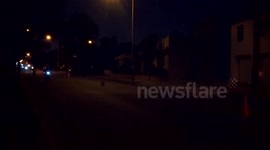 Long Beach Marathon - Bikers Started in the darkj