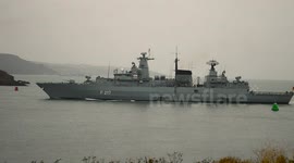 FGS Bayern German Frigate, Type 123, Brandenburg-class on exercise of the plymouth sound devon uk