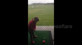how a 4 year old girl improves golf in a year.
