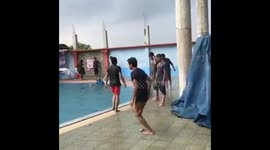 Jumping on Swimming pool