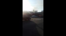 Pizza spat on fire