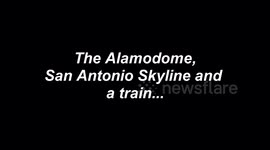 San Antonio Skyline and Alamodome shot with drone