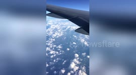 Passenger on plane films jet flying beneath it and it's faster than you think