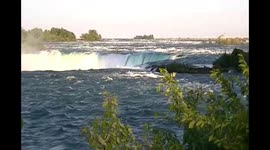 Niagara Falls- Horseshoe Falls at the edge- Sunny day