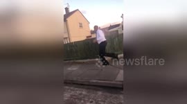 Security guard can't keep up with man who 'stole TVs from Tesco'