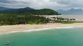 Drone Footage of a GORGEOUS Beach - Nacpan Beach, El Nido, Palawan, Philippines