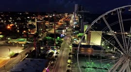 Aerial footage shows the calm before the storm at Myrtle Beach