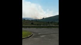 Wildfire smoke in Northern Ireland - Glenshane Pass