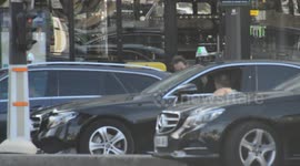 French actor Edouard BAER spotted face to the building of La Maison de la Radio and the TV channel France Info. Paris 16th district, France. 12 september 2018.