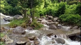Beautiful waterfall ( View 1 ) of Paya Lintah, Perak, Malaysia.