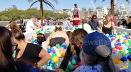 Virgin Holidays hosts ball pit activation to encourage Londoners to 'say balls to boring'