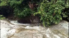 Beautiful waterfall ( View 4 ) of Paya Lintah, Perak, Malaysia.