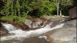 Beautiful waterfall ( View 5 ) of Paya Lintah, Perak, Malaysia.